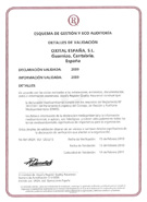 Certificado Emas Laboratorio Oxital