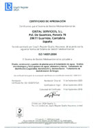 Certificado ISO 14001 Laboratorio Oxital