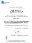 Certificado ISO9001 Laboratorio Oxital
